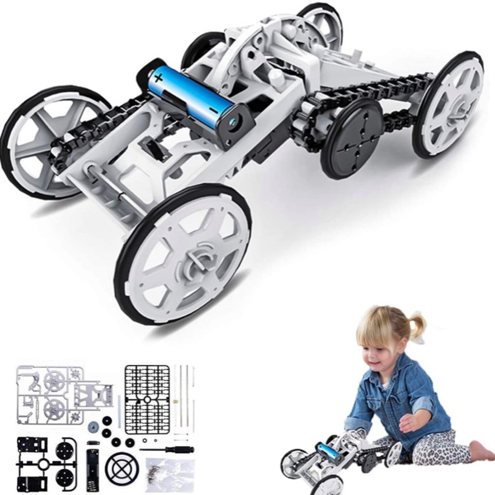 Stem Car Toys,4WD Car Toy Assembly Kit, DIY Climbing Vehicle Electric Toy Car